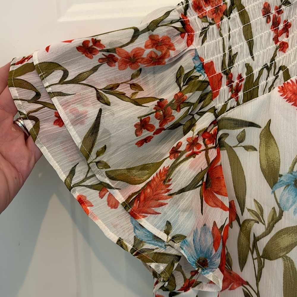 Cece Floral Ruffle Print Blouse - Picture 4 of 6